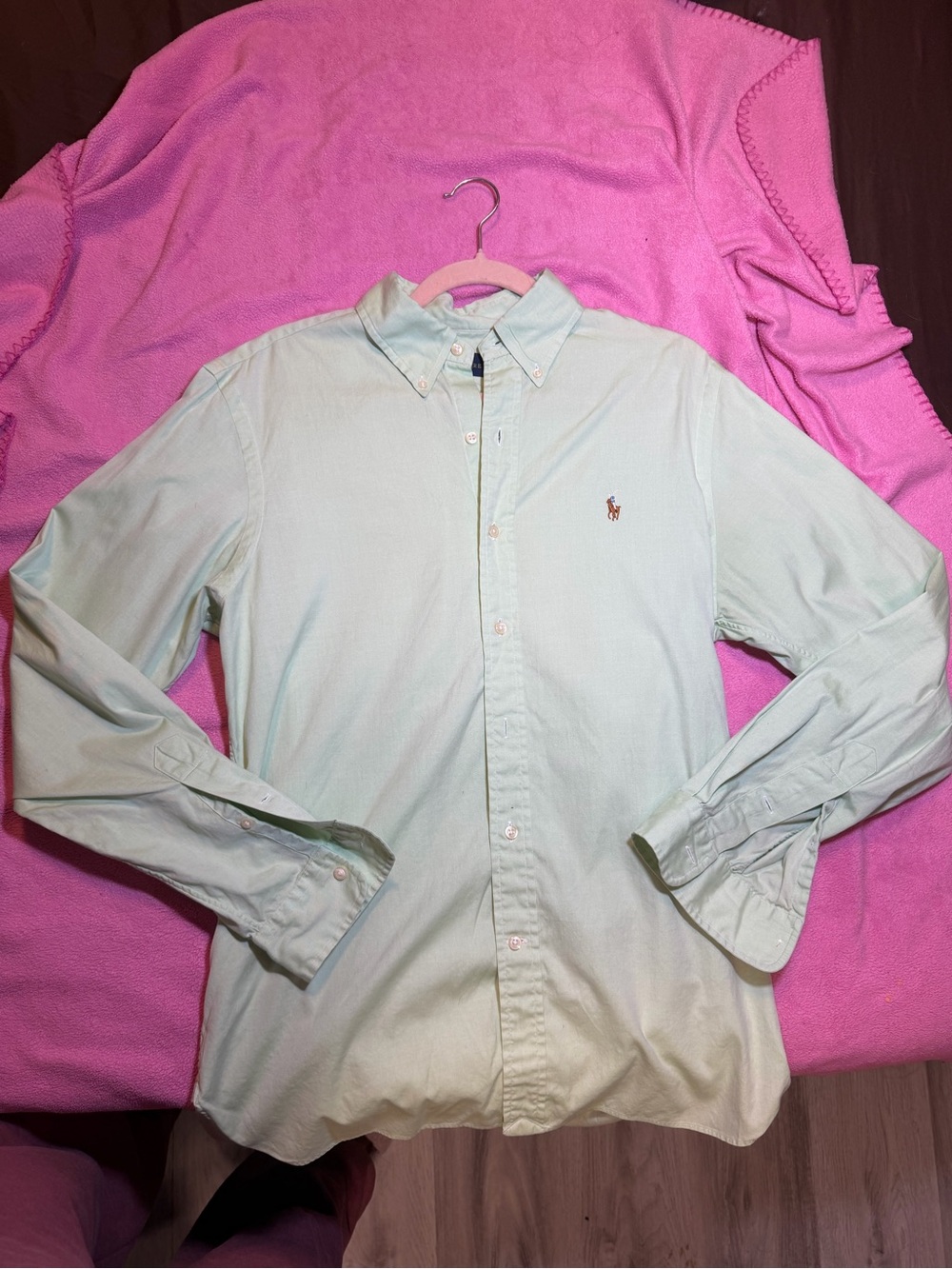 Ralph Lauren Light Mint Green Button-Down Oxford Shirt